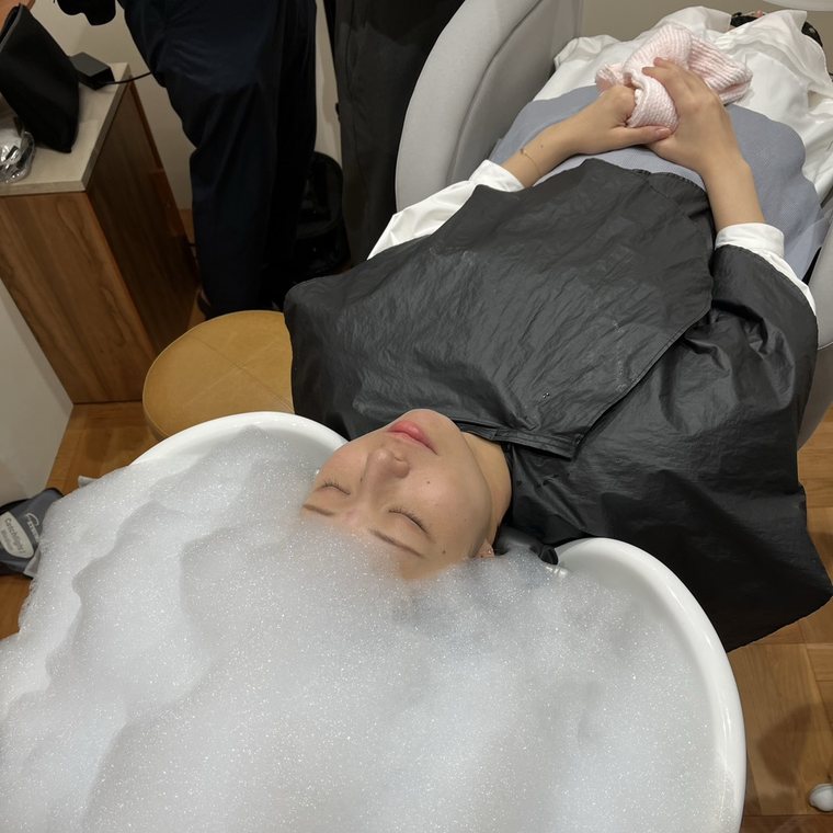 オゾンシャンプーの施術